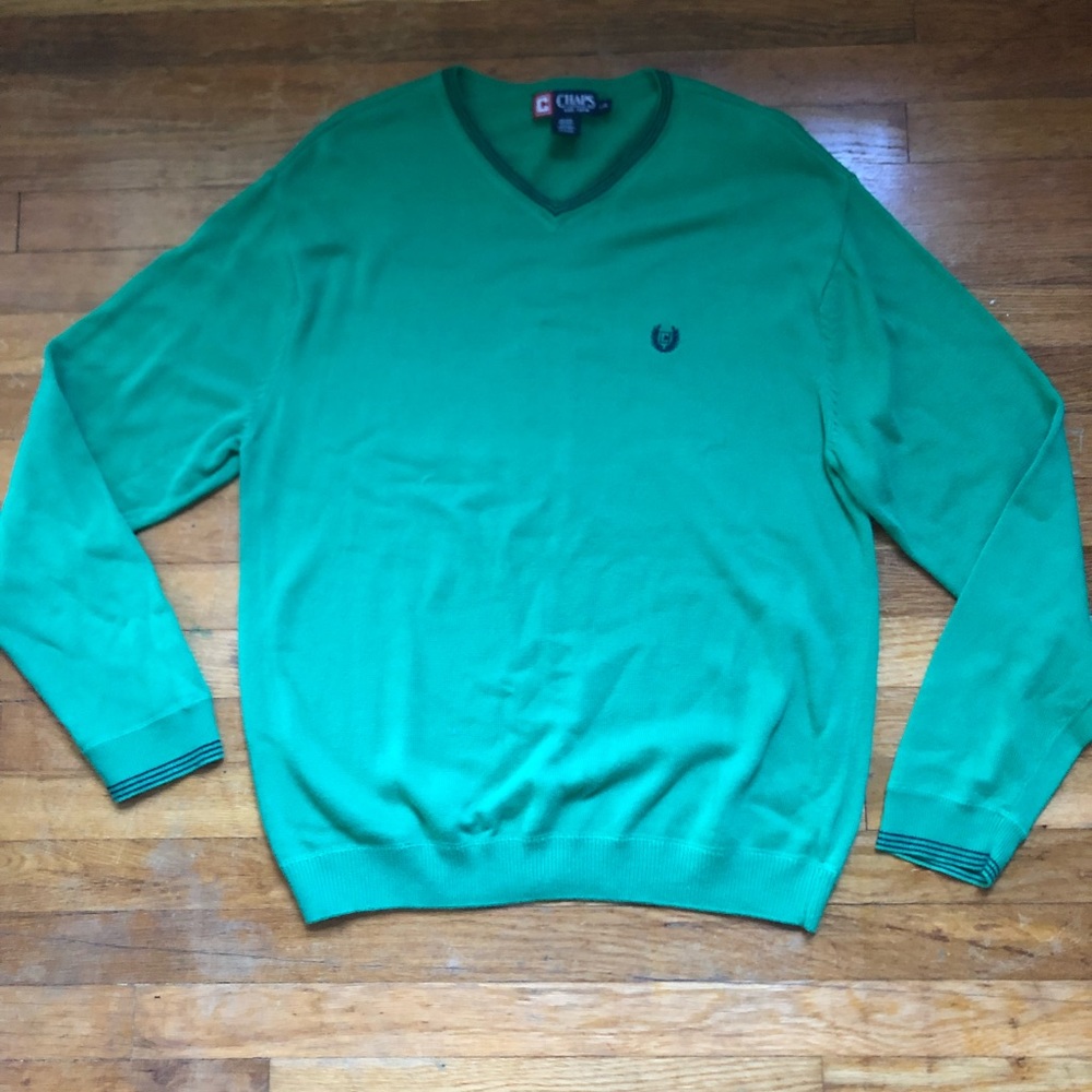 Chaps Bright Green Pullover Sweater Mens Large